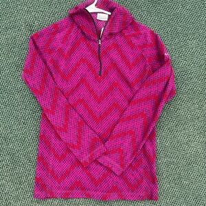 Columbia Pink and Red Patterned Pullover